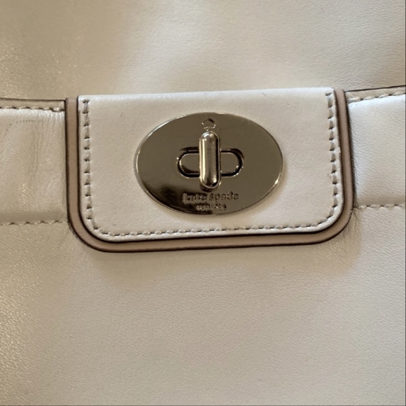 KATE SPADE AUTHENTIC IVORY LEATHER TOTE LNC - Picture 3 of 16